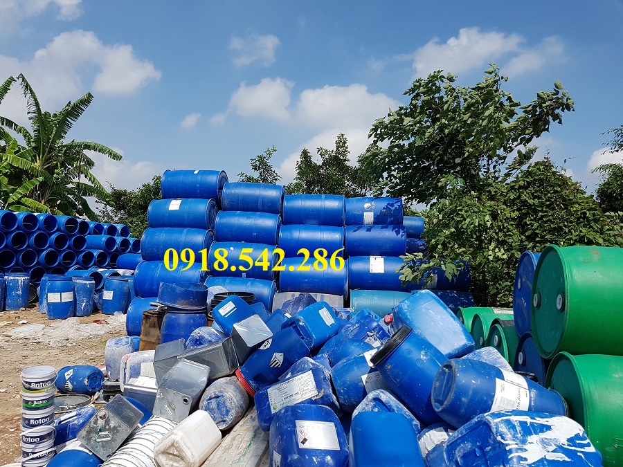 Thùng Phuy Nhựa Cũ 50L, 120L, 160L, 220L