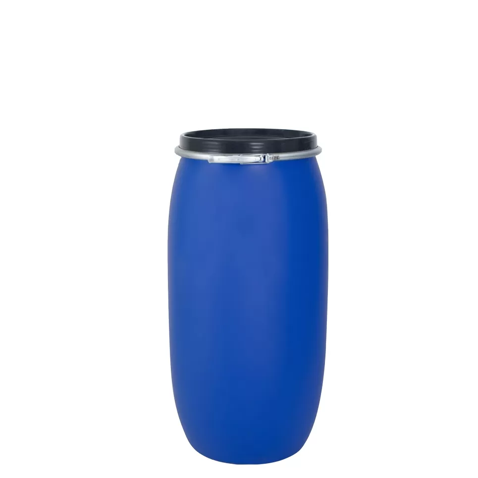 Thùng phi nhựa 120L HDPE có đai nắp thép không gỉ
