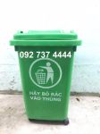 THÙNG RÁC NHỰA 60L 4 BÁNH XE