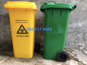 Thùng Rác Nhựa 60L, 120L, 240L Nhựa Nguyên Sinh